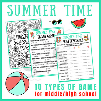 Preview of Summer fun independent reading Activities Unit Sub Plans crafts Early finishers