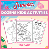 Summer: dozens kids Activities worksheets