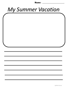 Summer drawing and Writing Template by Yesniv Creative Resources