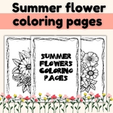 Summer flower coloring pages - summer coloring pages