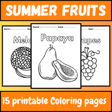 Summer fruits coloring pages - coloring sheets - coloring book