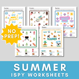 Summer iSpy Worksheets | Printable Counting Worksheet