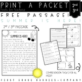summer reading passages with comprehension questions teaching resources tpt