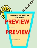 Summer is as sweet as lemonade - Simile