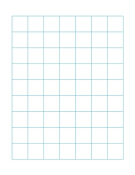 Preview of Printable Graph Paper 1 Inch Squares 7 x 9 Boxes 4 Colors - No Name Field