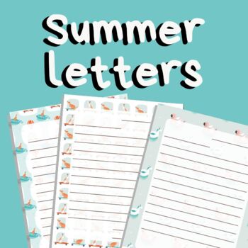 Preview of Summer letter writing template l FREE (distance learning)