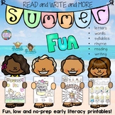 Summer literacy NO PREP