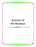 Summer of the Monkeys Literature Unit Plus Grammar