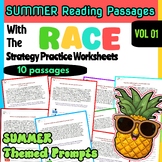 Summer packet reading comprehension with the Race strategy