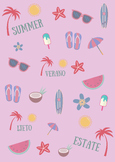Summer pattern pink