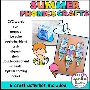 Free Silent e Blending Sorting Phonics Game Summer Ice Cream Back