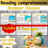 Summer reading Comprehension Passage and questions bundle 