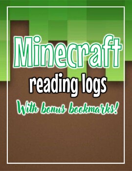 Preview of Minecraft reading logs with BONUS bookmarks!