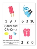 Summer season themed Count and Clip child care learning ac