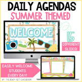 Summer themed Daily Agenda Slides, May Themed Editable Goo
