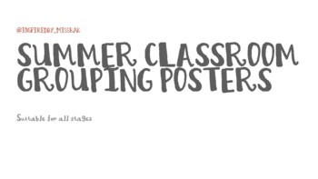 Preview of Summer themed Grouping Posters