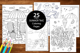 Summer time- Coloring Pages Sheets - Summer Activites - Re