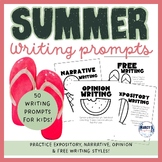 Summer Writing Prompts Journal, 3rd, 4th, 5th Grade Narrat