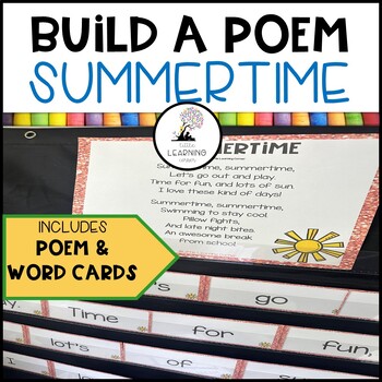 Preview of Summertime Build a Poem - Summer Pocket Chart Poetry Center