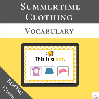 Preview of Summertime Clothing Items with Boom Cards™ | Digital