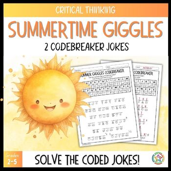 Preview of Summertime Codebreaker | Summer Jokes Codebreaker Elementary, Middle School