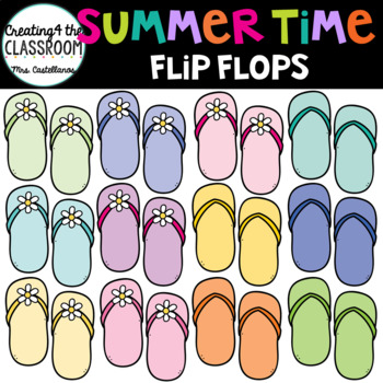 Summertime Flipflops Clip Art by Creating4 the Classroom | TpT