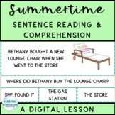 Summertime Sentence Reading & Comprehension WH Questions D