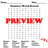 Summertime Word Search