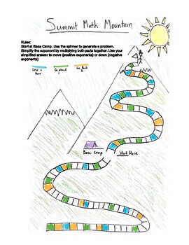 Preview of Summit Math Mountain - Exponents