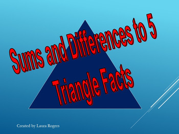 Preview of Sums and Differences to 5 Math Facts