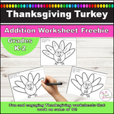 Thanksgiving Turkey Addition Math Worksheets l Sums of 10