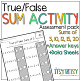 Sums of 5, 10, 12, 15 & 20 Assessment Pack, Addition Activ