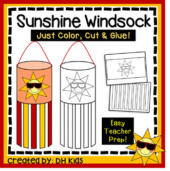 Sun Windsock Coloring Page