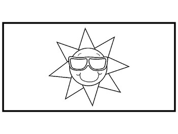 Sun Windsock Coloring Page