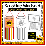 Sun Art Project - Spring Hanging Windsock - Summer Art - M