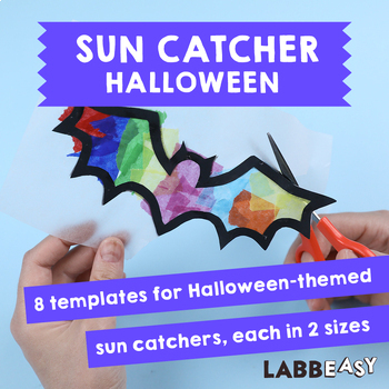 Preview of Sun Catcher - Halloween: 8 templates for Halloween-themed sun catchers