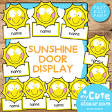 Sun Door Display - Editable Student Name Decoration