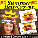 Sun Hat /Crown Editable Name | Summer Craft activity | Last day of school #5