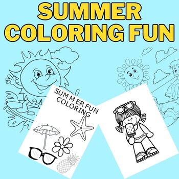 Sun-Kissed Summer : Coloring Delight by Brain Printable Activity