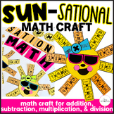 End of Year Math Craft for Summer w/ Sun Math Craft- Summe