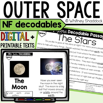 Preview of Sun Moon & Stars Nonfiction Decodable Texts and Science Readers for First Grade