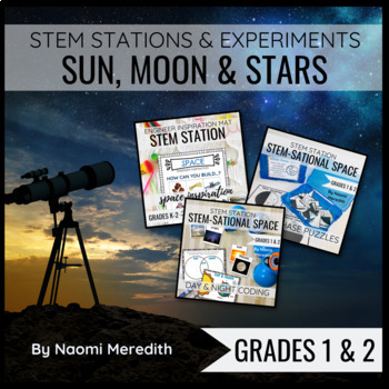 Preview of Sun Moon and Stars Lesson Plans for 1st Grade | Bundle STEM Stations