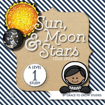 Preview of Sun, Moon, and Stars Printables and Puzzles (PreK-K)