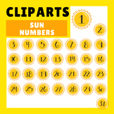 Sun Numbers CLIPARTS