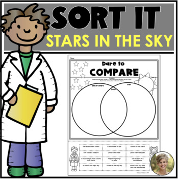 Preview of Sun & Other Stars {Venn Diagram Sort} First Grade Science