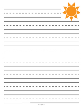 Primary Lined Paper for Writing or Handwriting –  learning-at-the-primary-pond