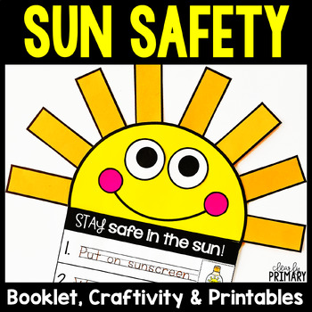 Preview of Sun Safety, Health & Safety Summer Sun Craft, Craftivity,  Kindergarten & 1st