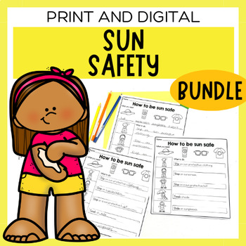 Preview of Sun Safety Bundle | Digital and Printable Resources | Summer Safety