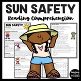 Sun Safety Reading Comprehension Worksheet Summer Sunscreen