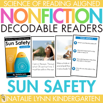 Preview of Sun Safety Summer Differentiated Nonfiction Decodable Reader Science of Reading